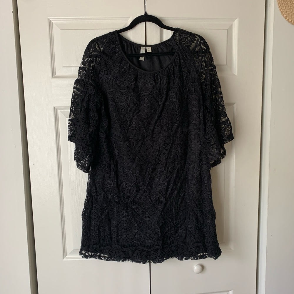Elegant Black Lace Dress